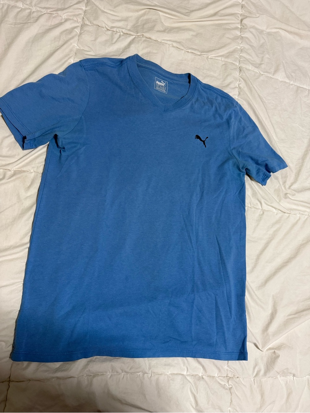 Puma Men's Royal Blue V-Neck Short Sleeve Tee